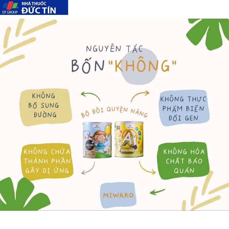 Sữa Công Thức Hạt Thực Vật Hữu Cơ MIWAKO 700g Vị gạo x 1 Hộp 26 suahu7