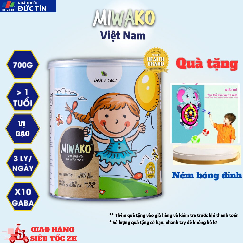 Sữa Công Thức Hạt Thực Vật Hữu Cơ MIWAKO 700g Vị gạo x 1 Hộp 22 suahuco2