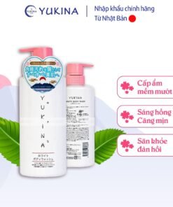 Sữa tắm trắng da YUKINA Nhật Bản thiên nhiên dưỡng ẩm phục hồi thơm toàn thân body wash 500ml