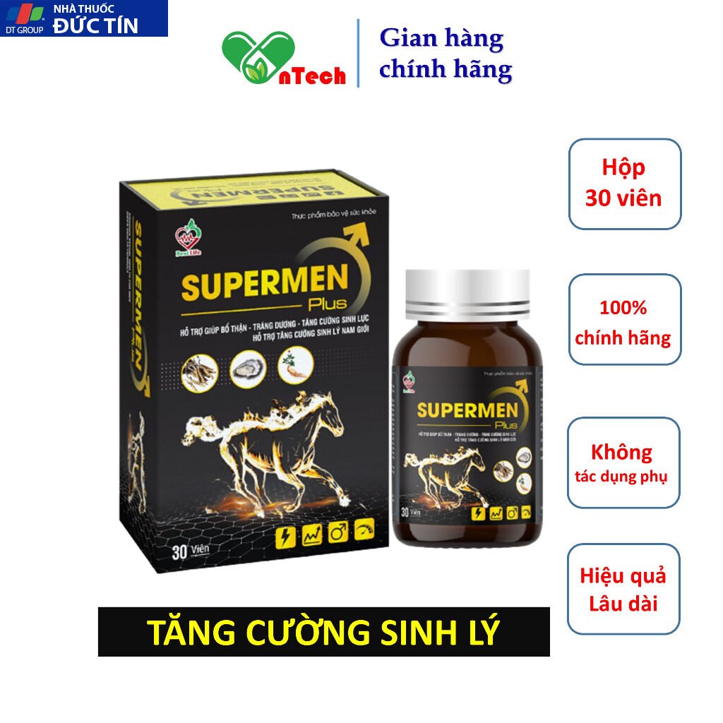 Tăng cường sinh lý Best Life SUPER MEN plus Cải thiện yếu sinh lý xuất tinh sớm rối loạn cương dương 60 viên 21 super1 2