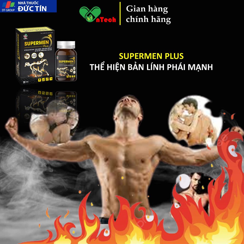 Tăng cường sinh lý Best Life SUPER MEN plus Cải thiện yếu sinh lý xuất tinh sớm rối loạn cương dương 60 viên 18 super6