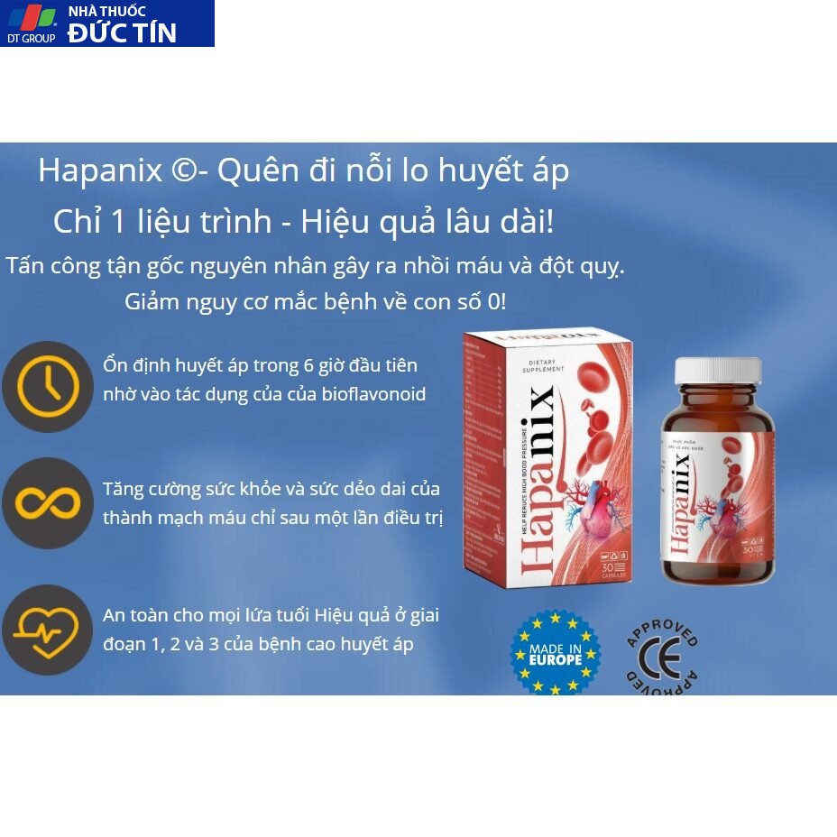 Hapanix hỗ trợ sạch mỡ máu ổn định huyết áp 16 tam3