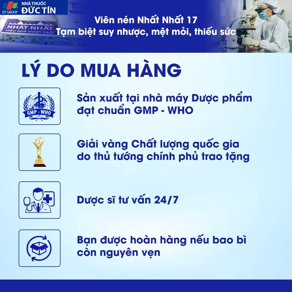 Viên Uống Tăng Cường Sức Khỏe - Nhất Nhất 17 - Bổ Khí, Thông Huyết, Giảm Tình Trạng Suy Nhược Cơ Thể 16 tangcuong7