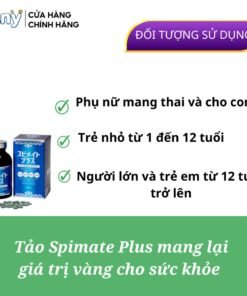 Tảo xoắn Nhật Bản Spimate Plus ,Beauty Spirulina tăng sức đề kháng,tiêu hóa tốt ,đẹp da ,dáng ,tóc ( 600 viên) 9 taonhat3