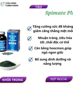 Tảo xoắn Nhật Bản Spimate Plus ,Beauty Spirulina tăng sức đề kháng,tiêu hóa tốt ,đẹp da ,dáng ,tóc ( 600 viên) 10 taonhat4