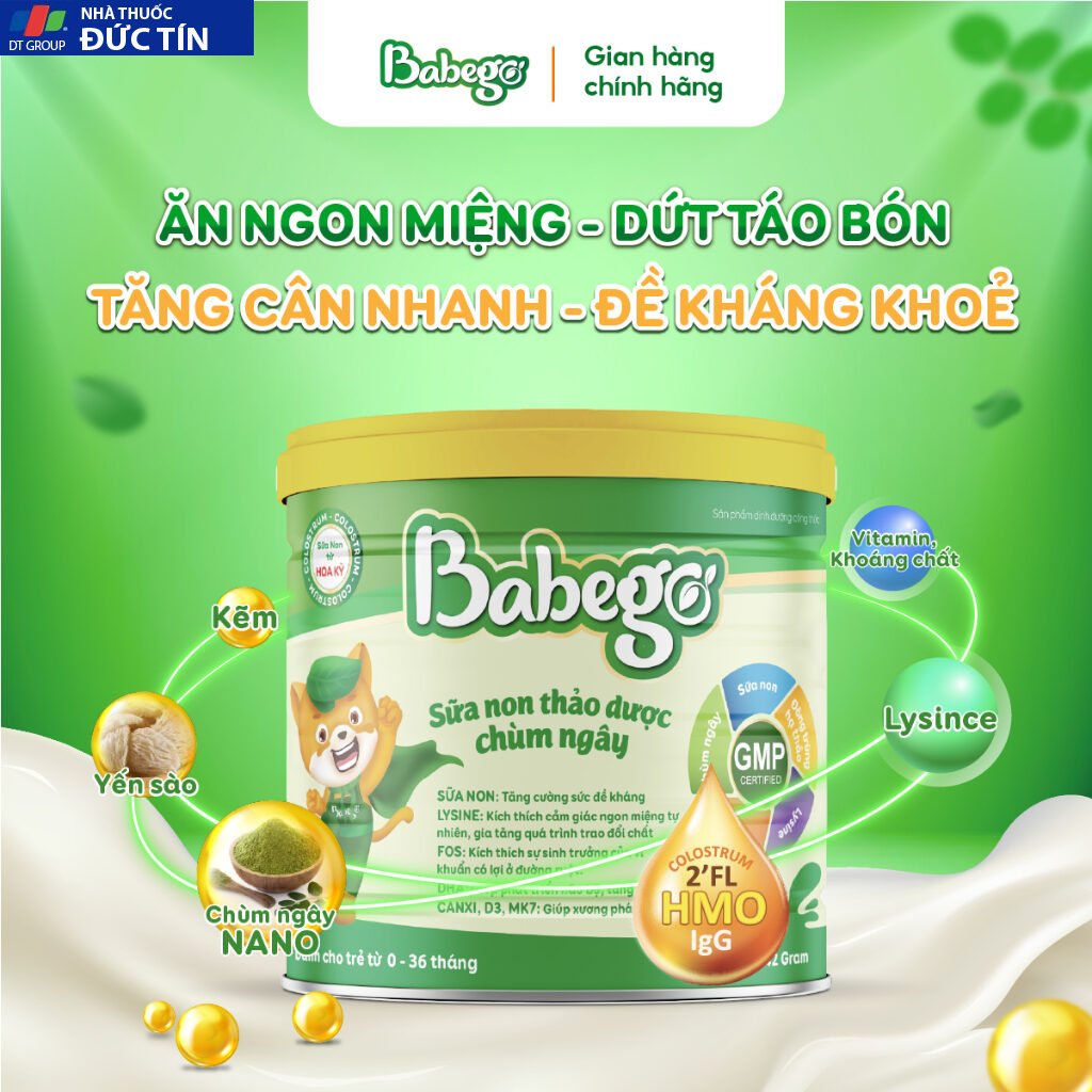 Sữa non thảo dược chùm ngây tăng cân Babego 342gram - Dòng Cao Cấp 14 thaoduoc1