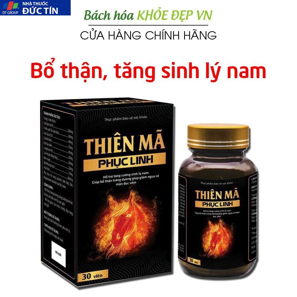 Tăng cường sinh lý nam Thiên Mã Phục Linh từ cao bạch tật lê, hàu biển, thảo dược giúp bổ thận, tráng dương - Hộp 30v 17 thienma1 3