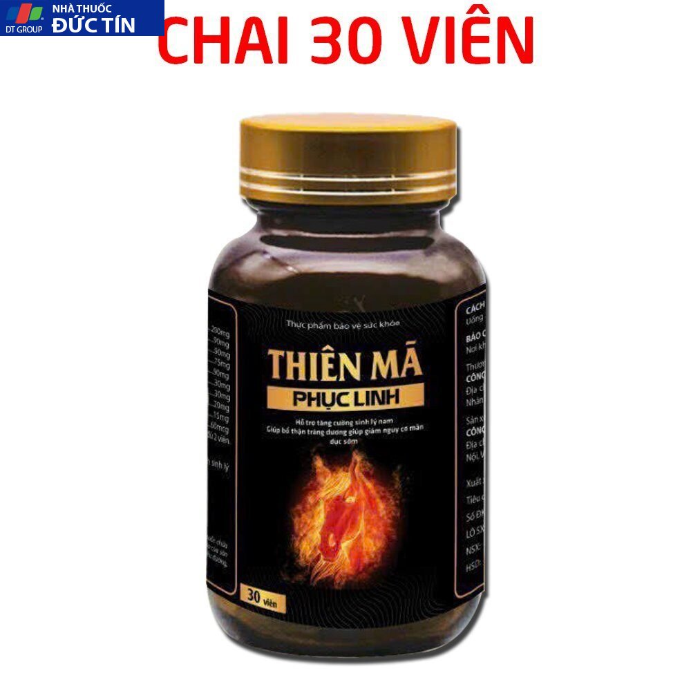 Tăng cường sinh lý nam Thiên Mã Phục Linh từ cao bạch tật lê, hàu biển, thảo dược giúp bổ thận, tráng dương - Hộp 30v 14 thienma2 1