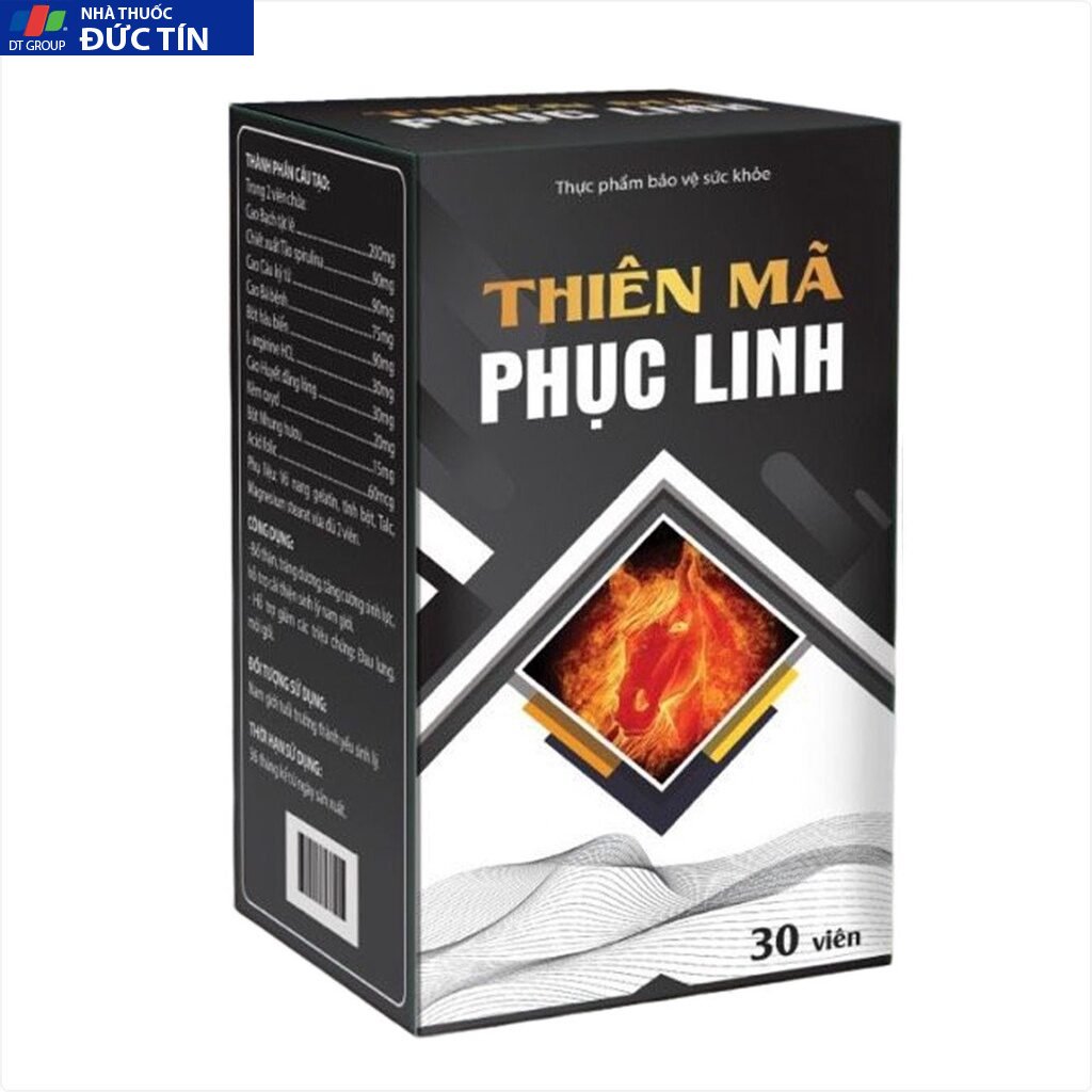 Viên uống tăng cường sinh lý nam Thiên Mã Phục Linh giúp bổ thận tráng dương, tăng cường sinh lý, giảm tiểu đêm,tiểu rắt 8 thienma3 3