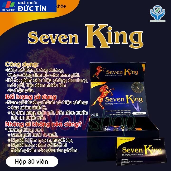 Viên uống tăng cường sinh lý nam Seven King hỗ trợ bổ thận tráng dương tăng cường sinh lực giảm đau lưng mỏi gối 13 thiluc4