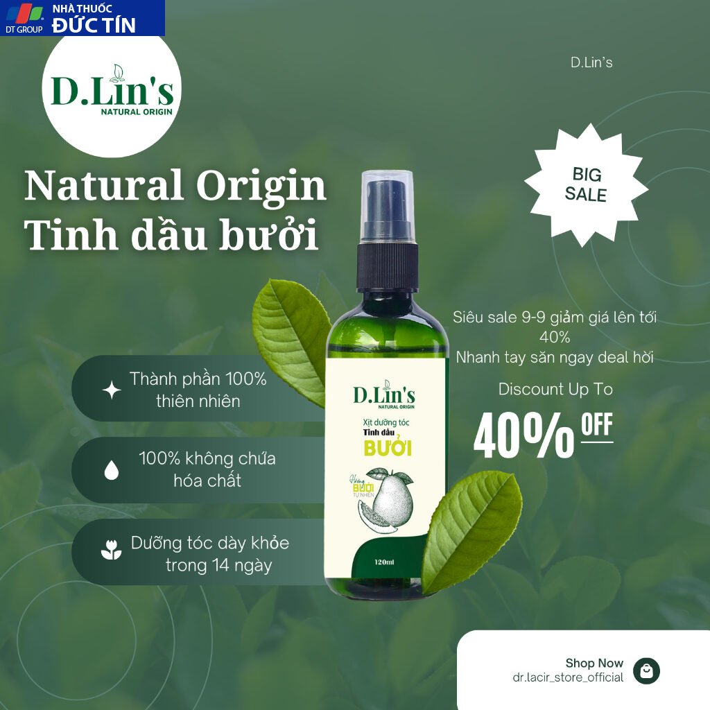 Tinh dầu bưởi xịt kích mọc tóc D.Lin's 120ml hương mộc an toàn cho tuyệt đối cho tóc như thích ân cocoon , vijulluy 26 tinhdau3