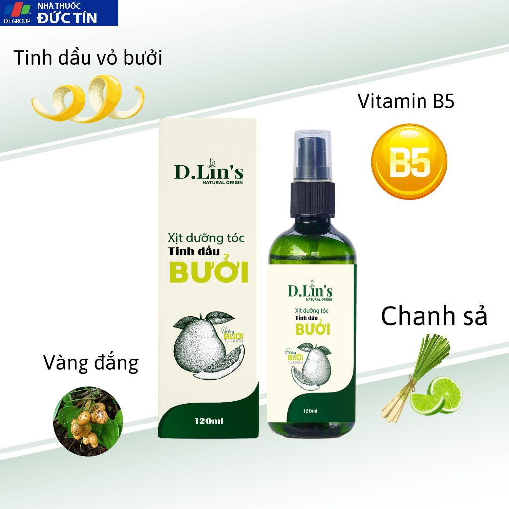 Tinh dầu bưởi xịt kích mọc tóc D.Lin's 120ml hương mộc an toàn cho tuyệt đối cho tóc như thích ân cocoon , vijulluy 22 tinhdau7