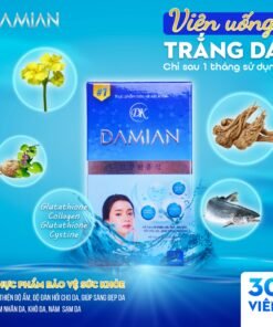 Viên uống Damian - Dưỡng trắng, làm mờ thâm nám, tàn nhang giúp da sáng bóng sau 30 ngày 13 trangda4