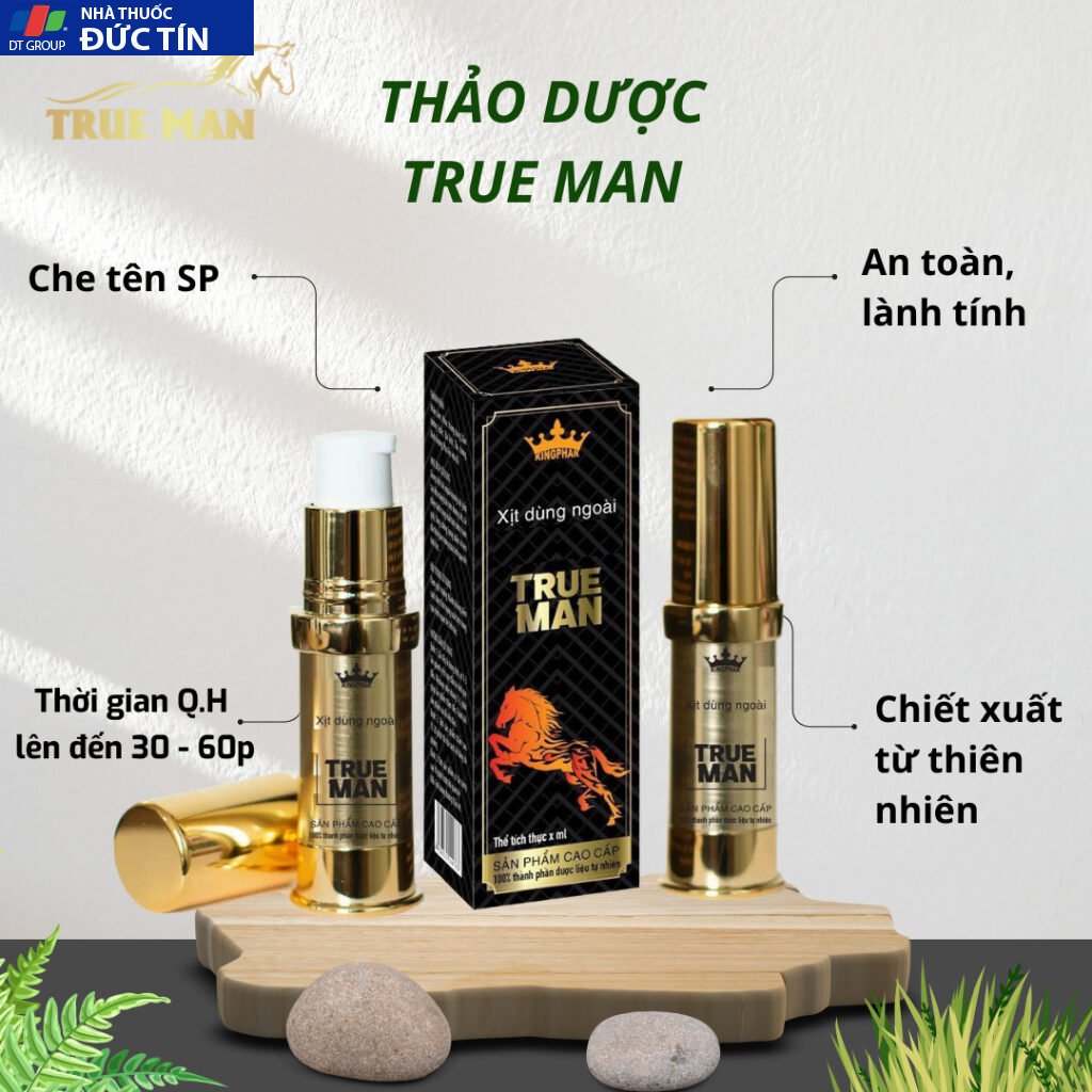 Chai Xịt Thảo Dược TRUE MAN 5ml+3,Bọt Vệ Sinh Nam Giới TRUE MAN 100ml 1 Chai Xịt Thảo Dược TRUE MAN 5ml+3,Bọt Vệ Sinh Nam Giới TRUE MAN 100ml