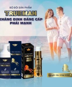 Chai Xịt Thảo Dược TRUE MAN 5ml+3,Bọt Vệ Sinh Nam Giới TRUE MAN 100ml 12 truman4 1