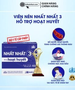 Viên Nén Hoạt Huyết - Nhất Nhất 3, Tăng Cường Lưu Thông Máu, Giảm Mất Ngủ, Chóng Mặt, Đau Mỏi Vai gáy, Tê Bì Tay Chân