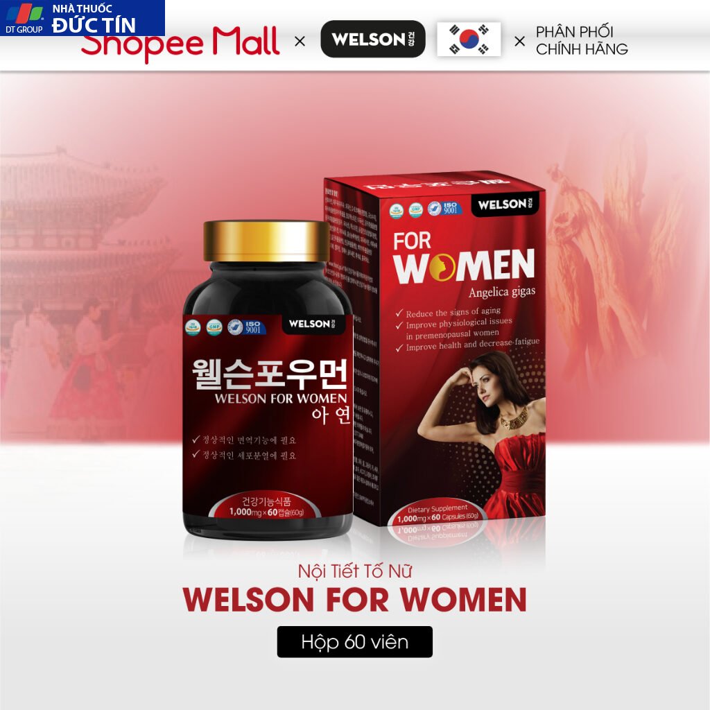 Viên uống Nội Tiết Tố Nữ Đẹp Da Welson For Women Hộp 60 Viên 22 vienuong3
