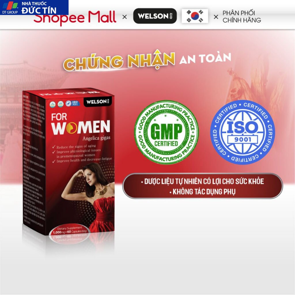 Viên uống Nội Tiết Tố Nữ Đẹp Da Welson For Women Hộp 60 Viên 19 vienuong7