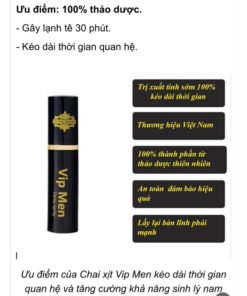 ( Hàng Chuẩn ) Xịt Chống Xuất Tinh Sớm VIP Men 6 vipmen2