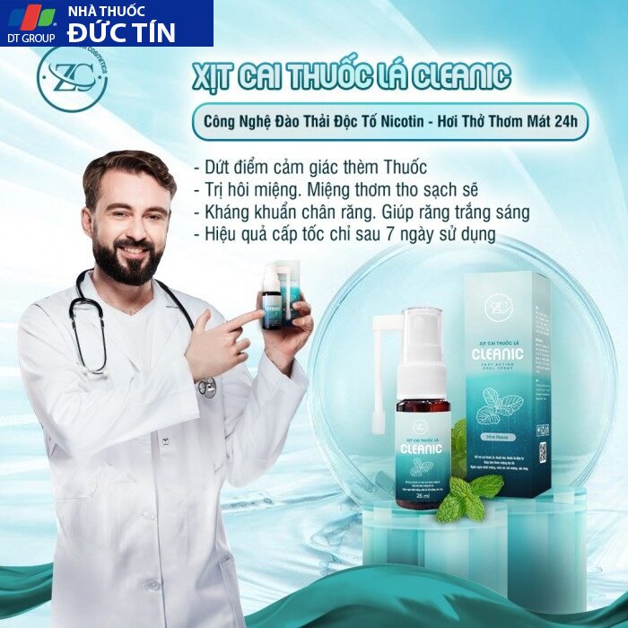 Chai Xịt Cai Thuốc Lá Cleanic Chính Hãng 20 xit cai thuoc la cleanic 700x700 1