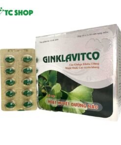 Hoạt huyết Ginklavitco hộp 100 viên,Hỗ trợ cải thiện tuần hoàn máu não