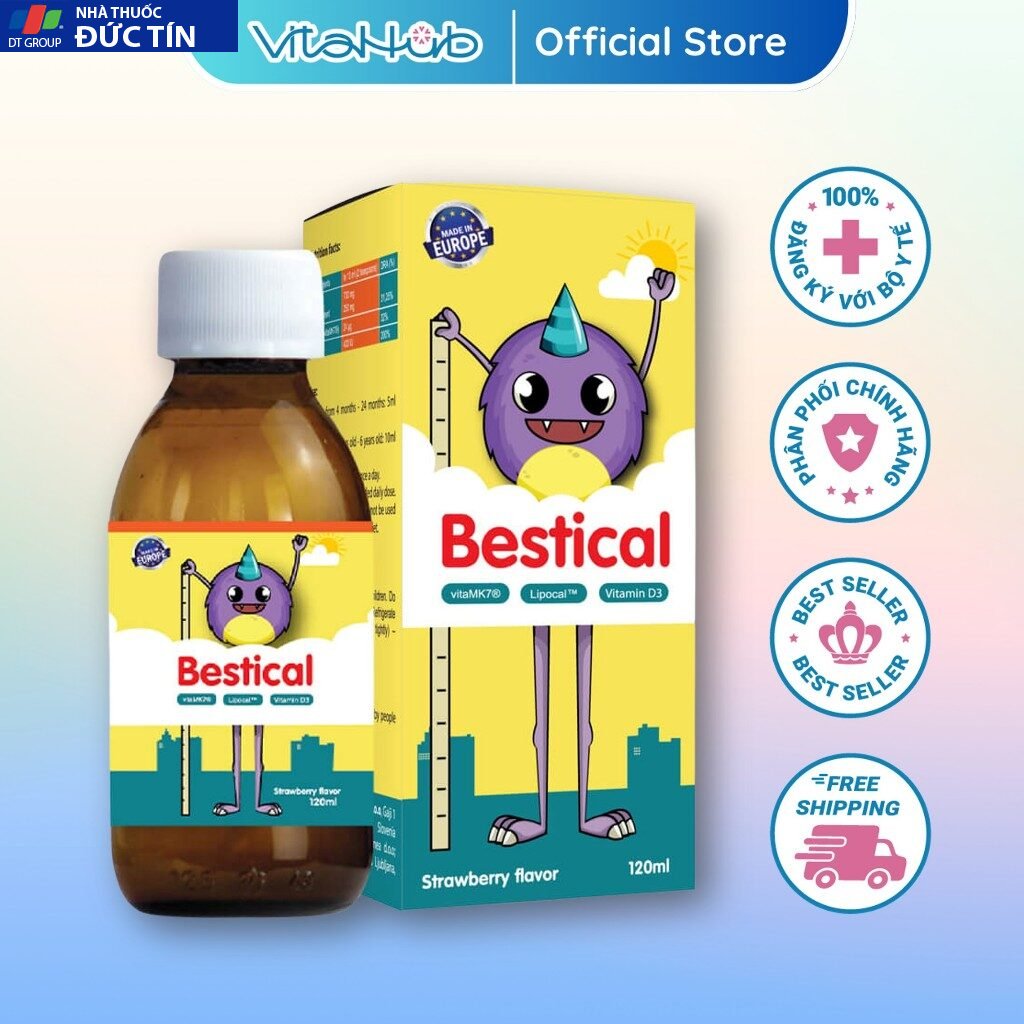 Canxi sinh học kết hợp vitamin D3 K2 hỗ trợ tăng chiều cao Bestical 120ml 18