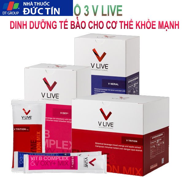 Combo Tăng Cường Sức Khỏe Vlive,COMBO BỘ SẢN PHẨM VLIVE V1 PACK 14 bo 3 v live 01