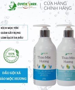 Bộ Dầu Gội Xả Thảo Mộc Hương Quyên Lara Giúp Kích Thích Mọc Tóc -Phục Hồi Tóc Hư Tổn - Ngăn Ngừa Rụng Tóc 300ml