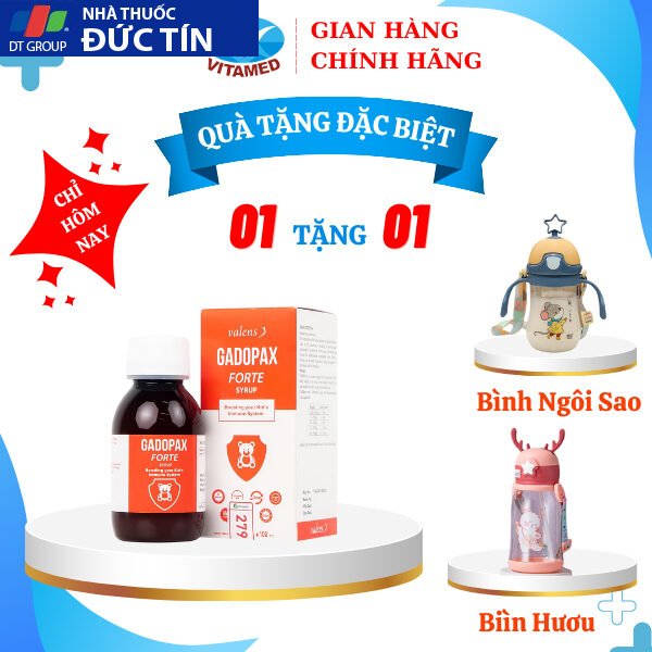 Siro Gadopax Forte - Hỗ Trợ Tăng Sức Đề Kháng Của Cơ Thể Chai 100ML 22 bo3