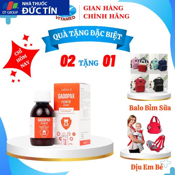 Siro Gadopax Forte - Hỗ Trợ Tăng Sức Đề Kháng Của Cơ Thể Chai 100ML 18 bo43
