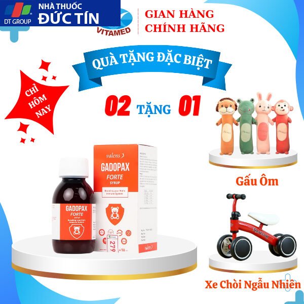 Siro Gadopax Forte - Hỗ Trợ Tăng Sức Đề Kháng Của Cơ Thể Chai 100ML 19 bo6