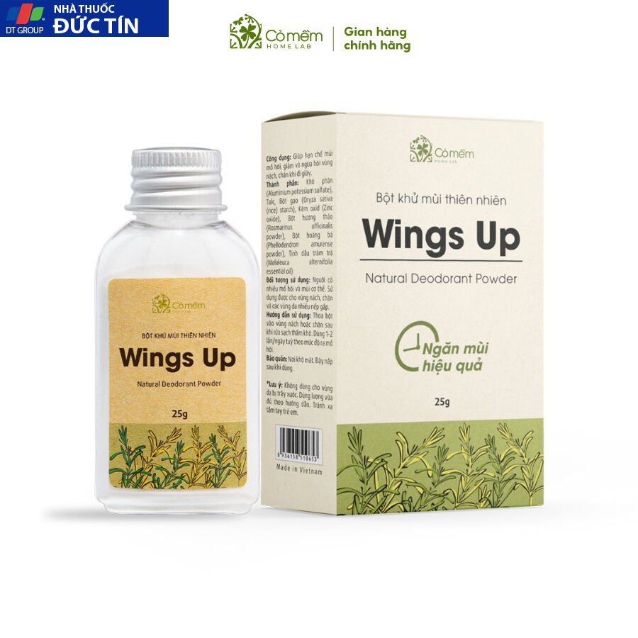Bột Khử Mùi Wings Up Khử Mùi Hôi Chân Hôi Nách Giày Giảm Tiết Mồ Hôi Hôi Cỏ Mềm 25g 26 botkhu8