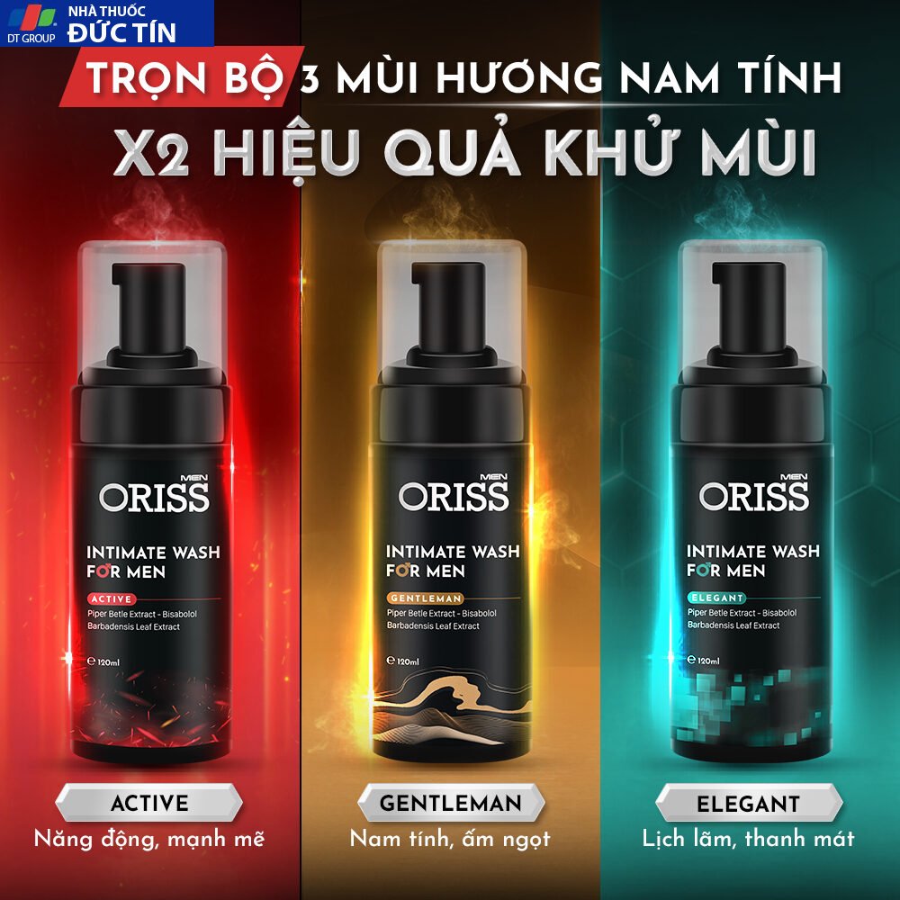 Dung dịch vệ sinh nam giới Oriss, bọt vệ sinh nam 120ml hương thơm nam tính 22 botveesinh2