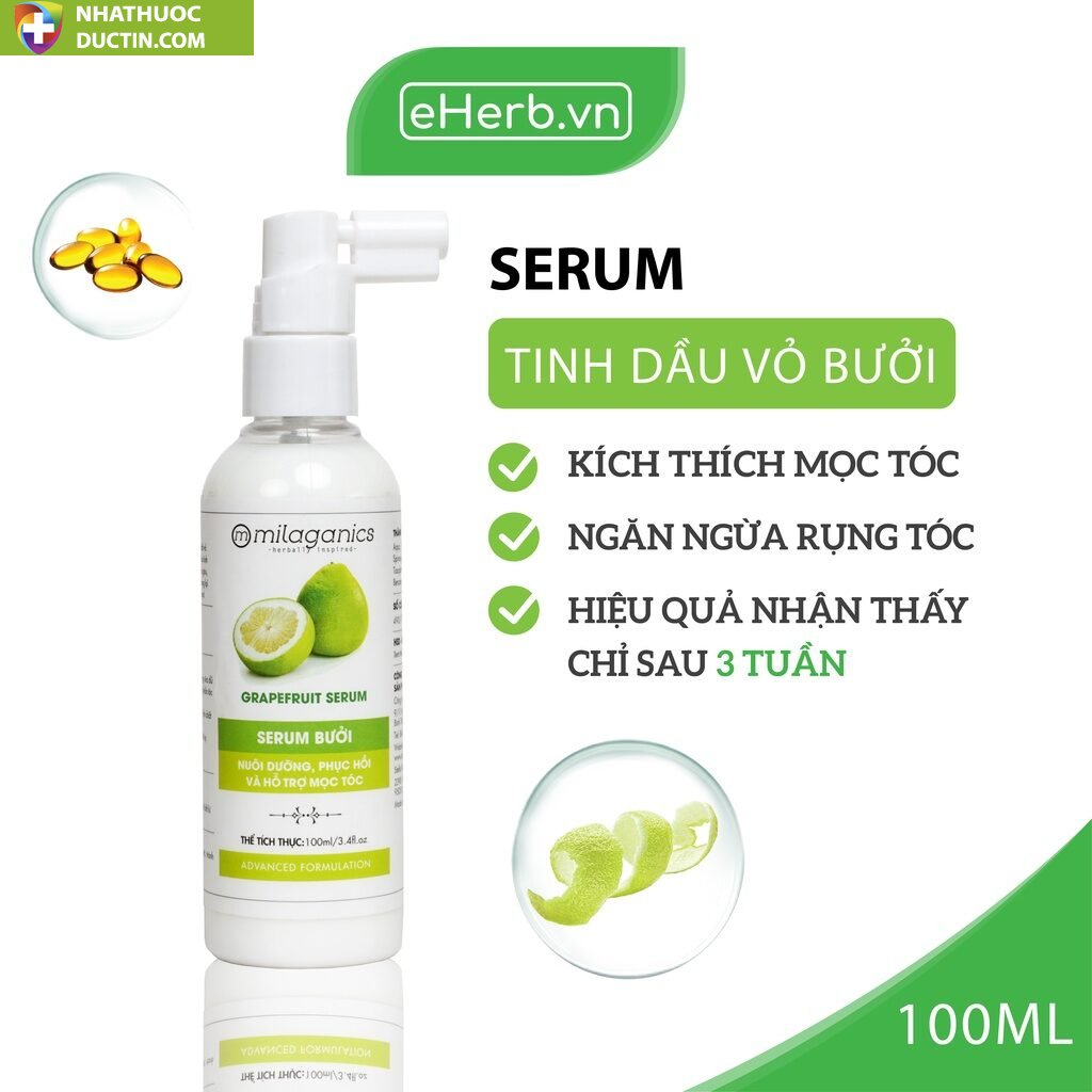 Tinh Dầu Bưởi Ngừa Rụng,Kích Thích Mọc Tóc,Xịt Bưởi Mọc Tóc MILAGANICS 100ml (Chai) 23 buoitinh1