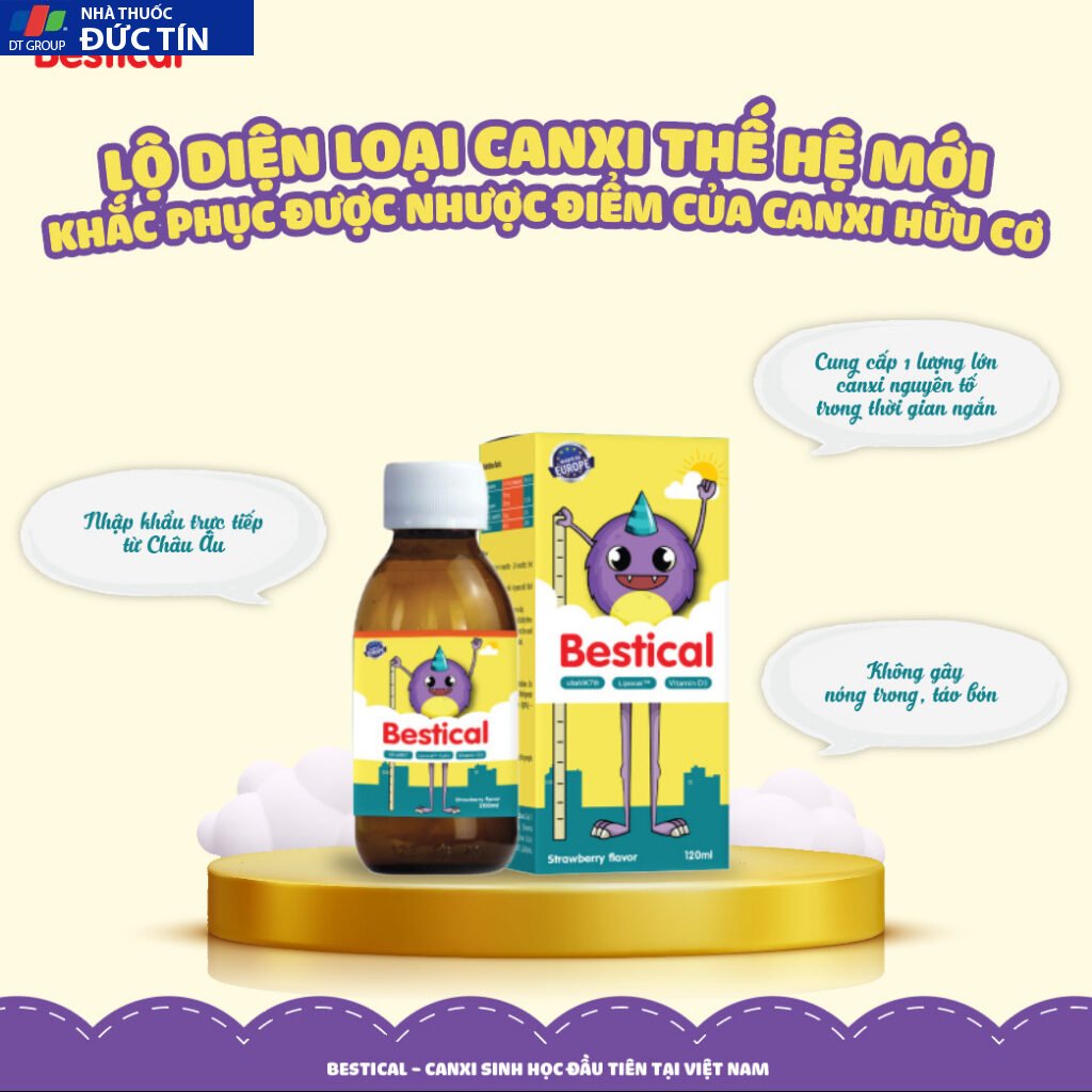 Canxi sinh học kết hợp vitamin D3 K2 hỗ trợ tăng chiều cao Bestical 120ml 17