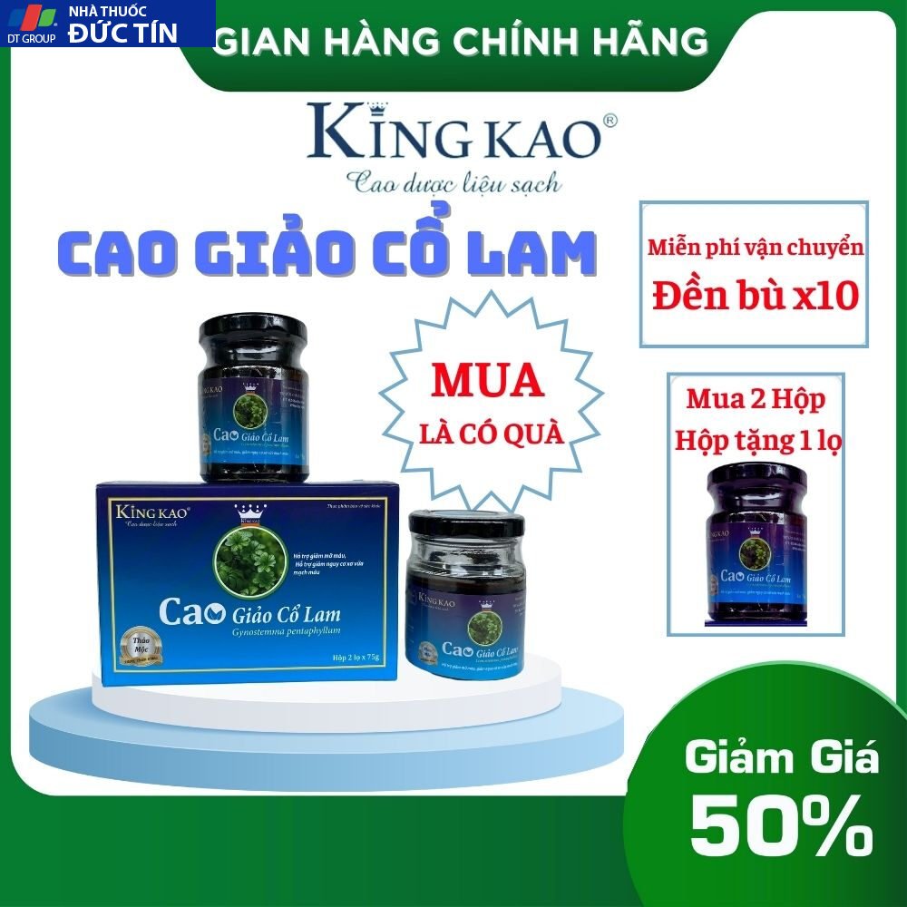 Cao giảo cổ lam Kingkao 100% tinnh chất giảo cổ lam dành cho người cao tuổi, người mỡ máu, cao huyết áp - Hộp 2 lọ 75g 16 caogiaoco1 1