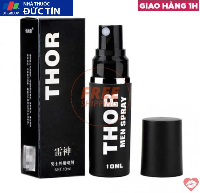 Chai xịt Mỹ Thor Spray For Men - Kéo dài thời gian - Chai 10ml 2 chai xit my thor spray for men keo dai thoi gian chai 10ml