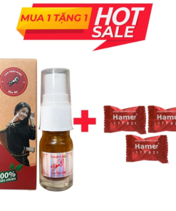 Combo Chai xịt Sìn sú Ê Đê 5ml và 3 viên kẹo sâm Hamer Mỹ