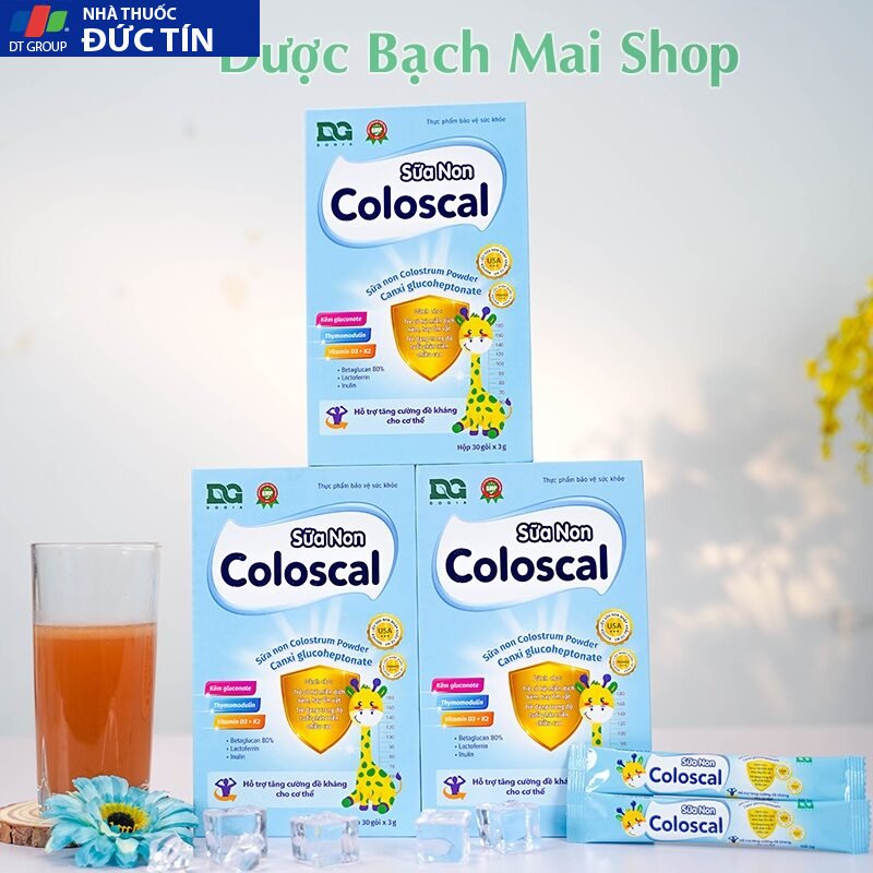 Sữa non COLOSCAL Tăng sức đề kháng cho bé Bổ sung Canxi hữu cơ Tăng chiều cao, Hộp 30 gói 30 colo3 1