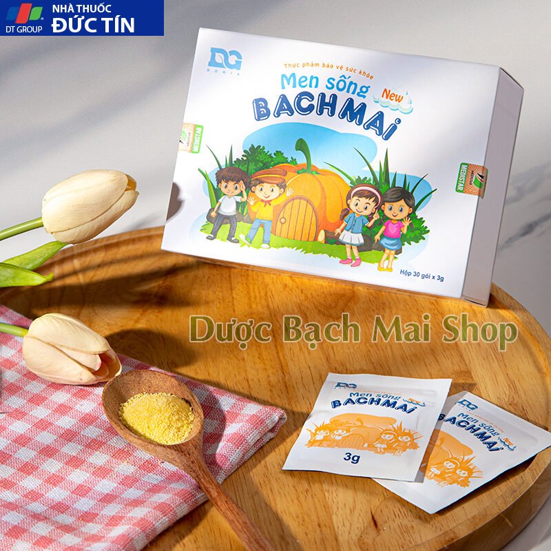 Combo 3 hộp Men vi sinh cho bé Men sống Bạch Mai NEW hết Táo bón Biếng ăn Tiêu chảy tiêu hóa trẻ Ăn ngon chủng lợi khuẩn 24 combach2