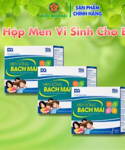 Combo 3 hộp Men sống Bạch mai Men vi sinh cho bé tiêu hóa trẻ Ăn ngon hết Tiêu chảy Táo bón Biếng ăn với chủng lợi khuẩn