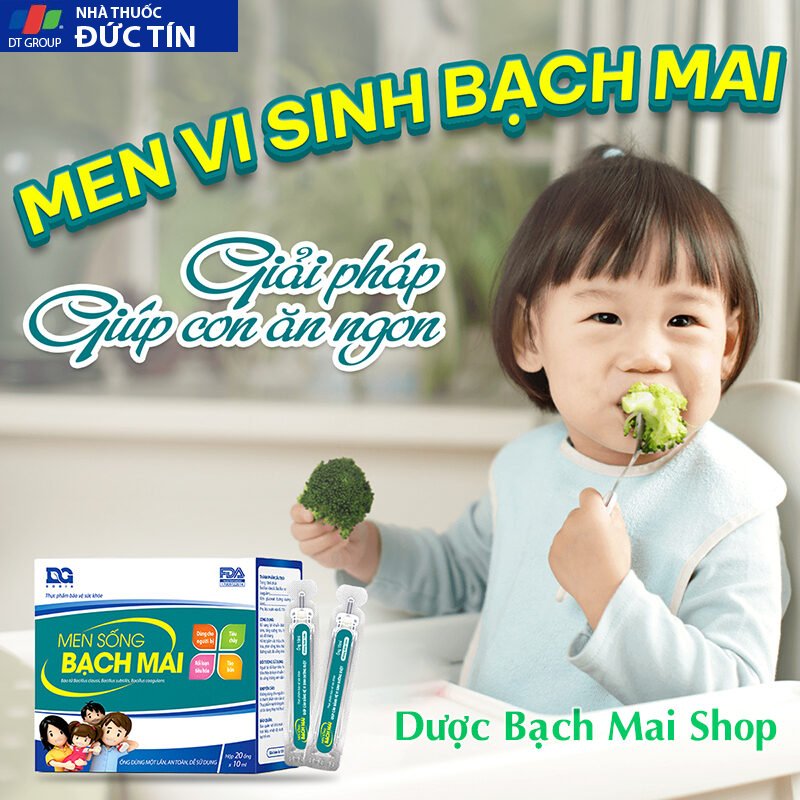 Combo 3 hộp Men sống Bạch mai Men vi sinh cho bé tiêu hóa trẻ Ăn ngon hết Tiêu chảy Táo bón Biếng ăn với chủng lợi khuẩn 18 combo8 1