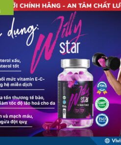 Willy Star Viên Uống Hỗ Trợ Giảm Mỡ Tăng Cơ (Hộp 120 Viên) 10 cong dung willy star