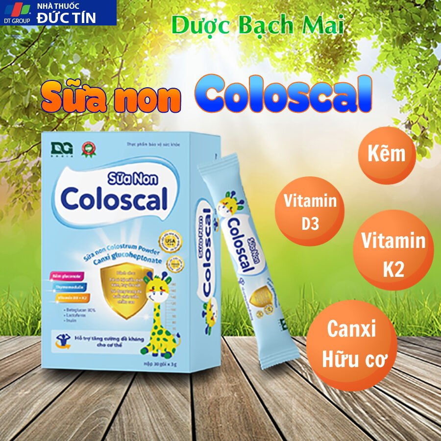 Sữa non COLOSCAL Tăng sức đề kháng cho bé Bổ sung Canxi hữu cơ Tăng chiều cao, Hộp 30 gói 22 cosola