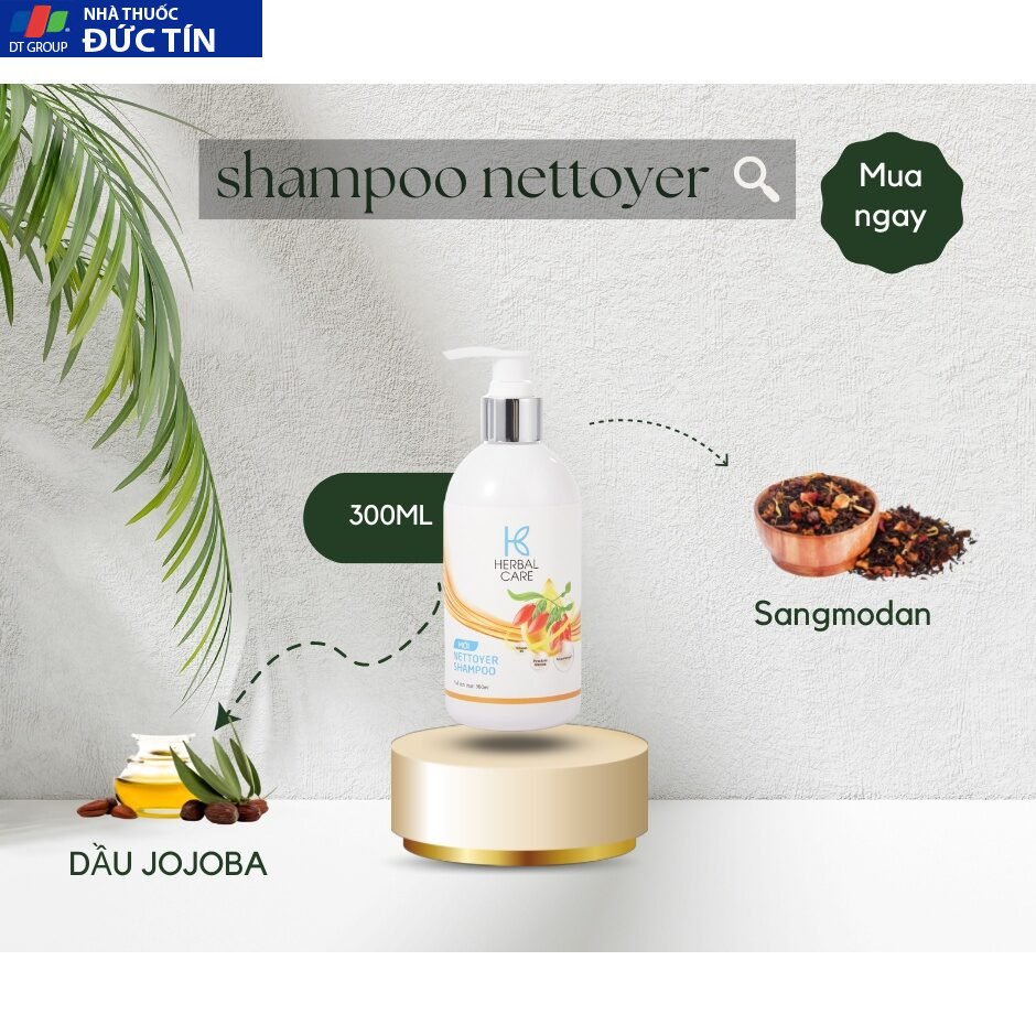 Dầu Gội Sạch NẤM DA ĐẦU NETTOYER | Thương Hiệu HERBALCARE | Làm Sạch Gàu Ngứa Da Đầu Không Gây Khô Tóc | 300ML 19 daugoi1 1