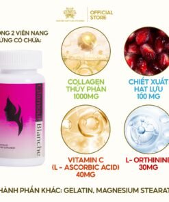Viên uống Collagen Thủy Phân Glamour Blanche Nature Gift làm đẹp và trắng sáng da an toàn nhập khẩu 100% từ Mỹ 9 depa2
