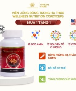 Alternative view of Viên uống đông trùng hạ thảo Wellness Nutrition Cordyceps giúp tăng cường sức khỏe nhập khẩu 100% Mỹ