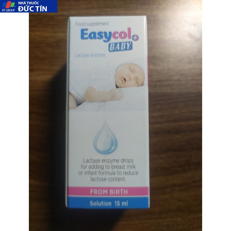 Enzym lactase Easycol BABY cho trẻ bất dung nạp đường lactose 21 enzzin2