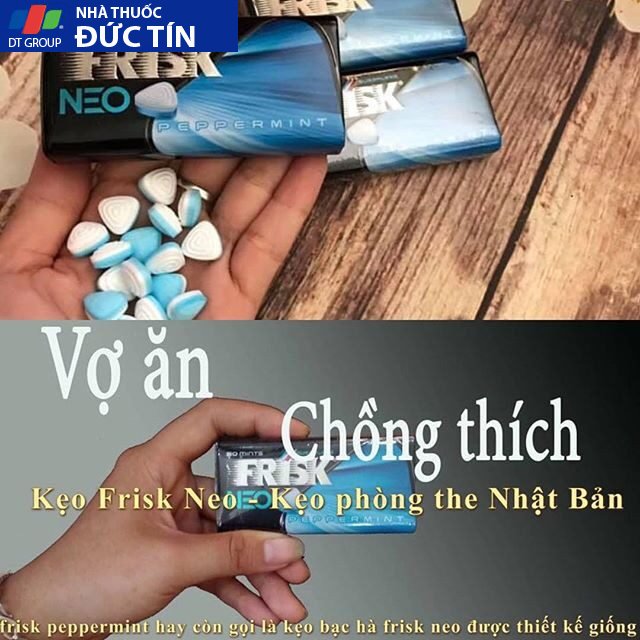 Frisk Neo Peppermint kẹo ngậm BJ bạc hà kẹo phòng the Nhật Bản kẹo tình yêu hộp 50 viên 11 frisk neo 4