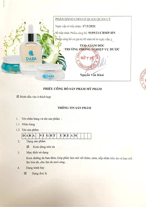 Bộ trị nám Dara bộ mỹ phẩm dưỡng da cao cấp 21 gcb DARA.jpg